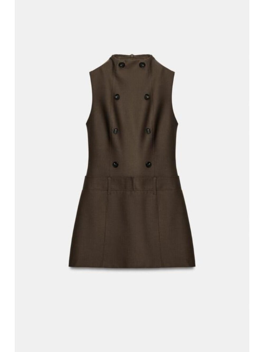 ZARA HIGH-NECK BUTTON DRESS 7844/193/507